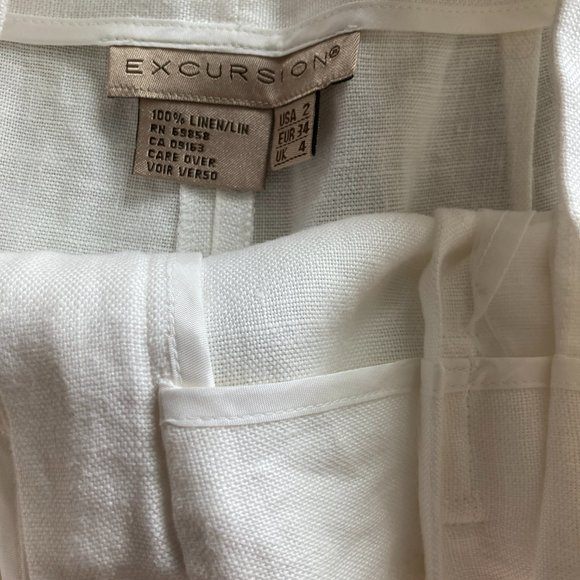 Excursion High Rise Linen Size 2 White Pants - Picture 5 of 10